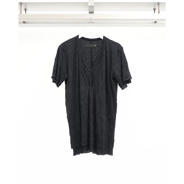 [A.F ARTEFACT] (エーエフアーティファクト) ag-5015-1 Gauze Washer Layered V-Neck Tee