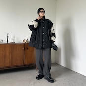 裏起毛ルーズスウェットカーブPT/チャコール