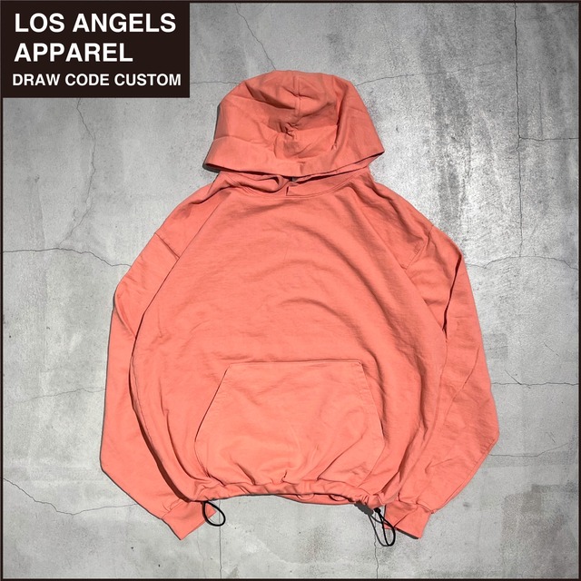 【LOS ANGELS APPAREL 9oz】ドローコードカスタム フーディ