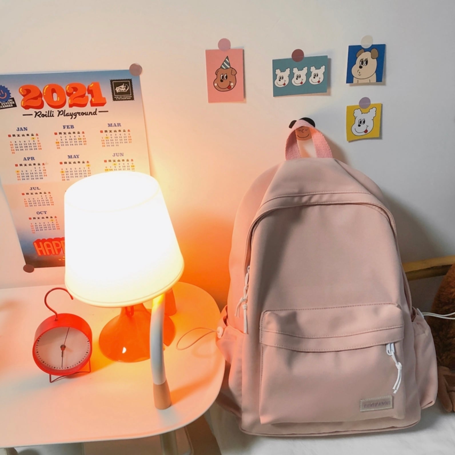韓国っぽ!くすみカラーが かわいい ♪ バックパック リュック シンプル 通学 通勤 マザーズバッグ 大容量 おしゃカワ lamitte deco トレンド 韓国ファッション ショップ BASE店 アジアン風☆リュック☆グリーン☆編み