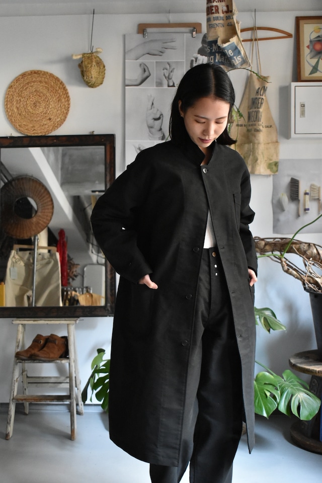 “NEW“ MOLESKIN“ FRENCH  WORK COAT “BLACK“