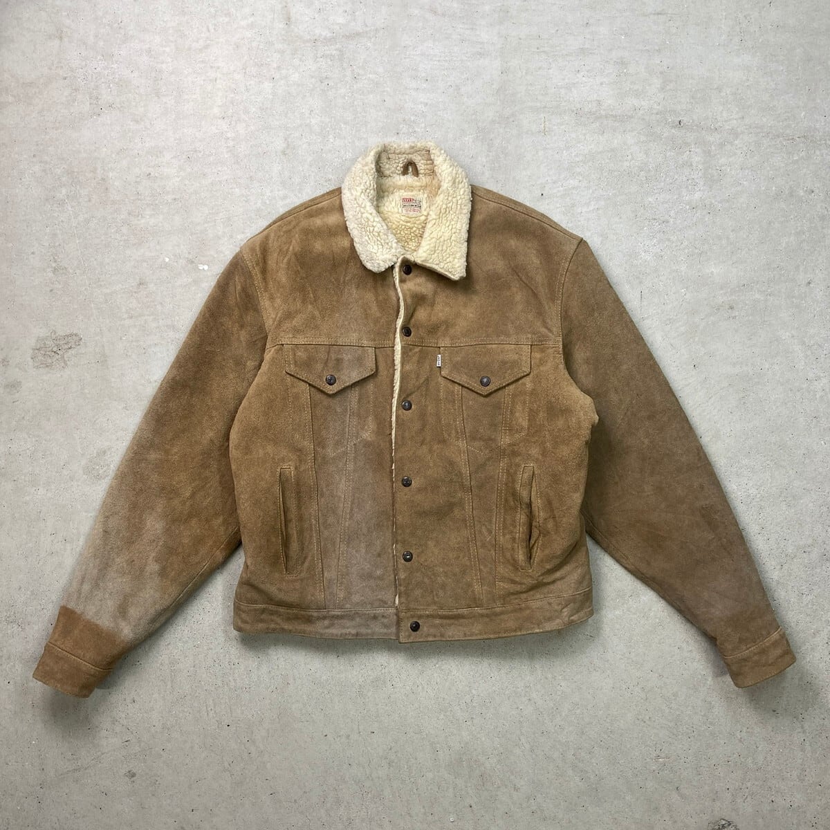 60’s ボアジャケット vintage ヴィンテージ LEVI'S WESTERN WEAR 復刻 ショートホーンタグ スエードレザーボア