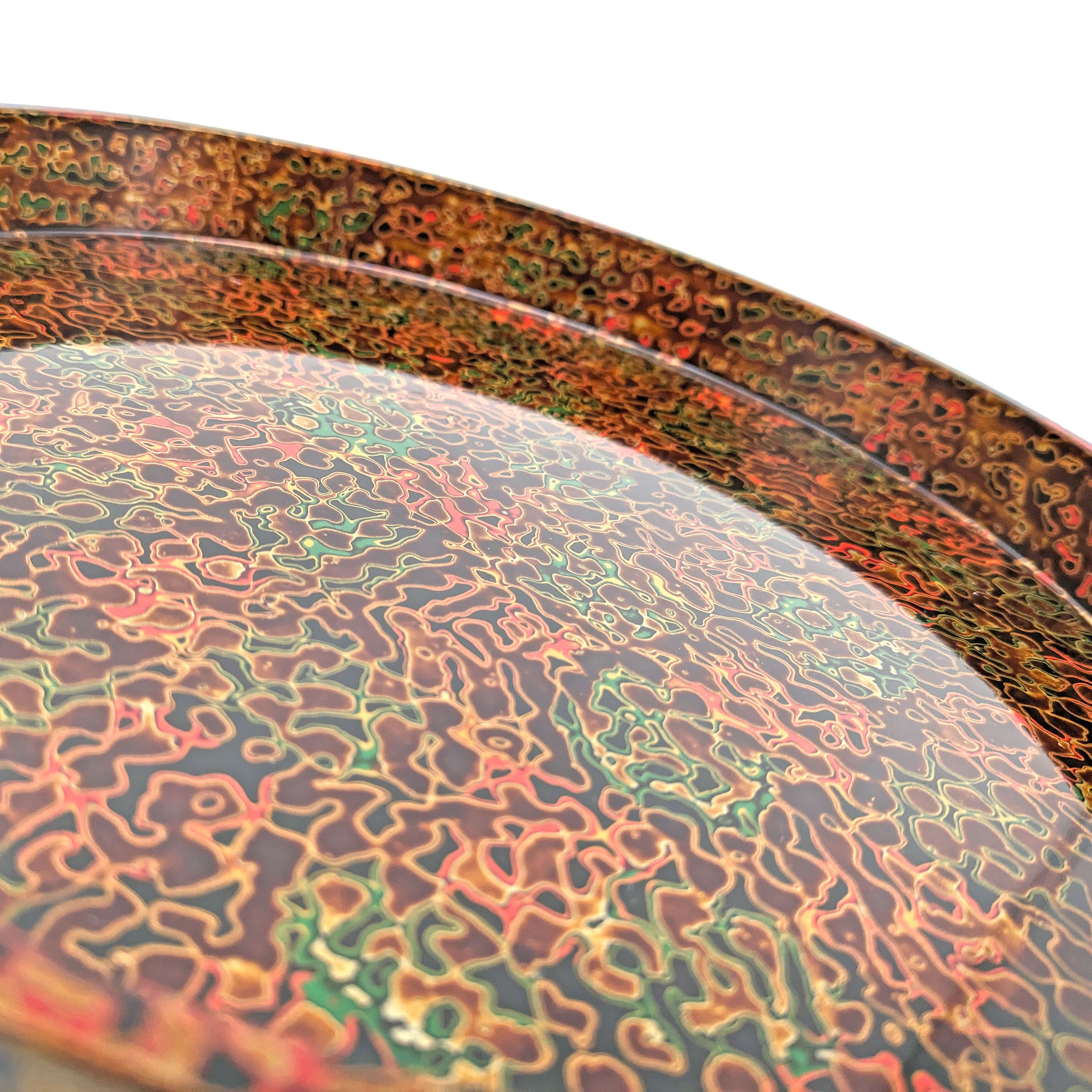 津軽塗（唐塗）バカ塗り・茶櫃・漆器・No.240207-23・梱包サイズ80