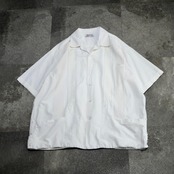 ~80's 3pocket cuba shirt white