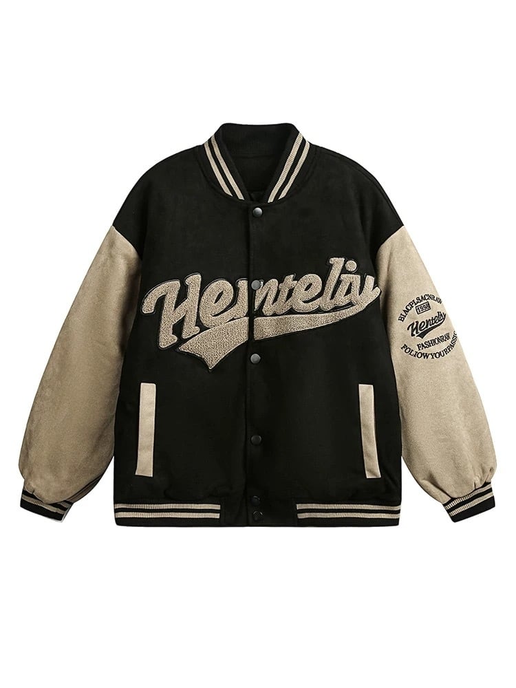 メンズ 袖ワッペン付きナイロン素材スタジャン BLACKENERGY | Pay ID