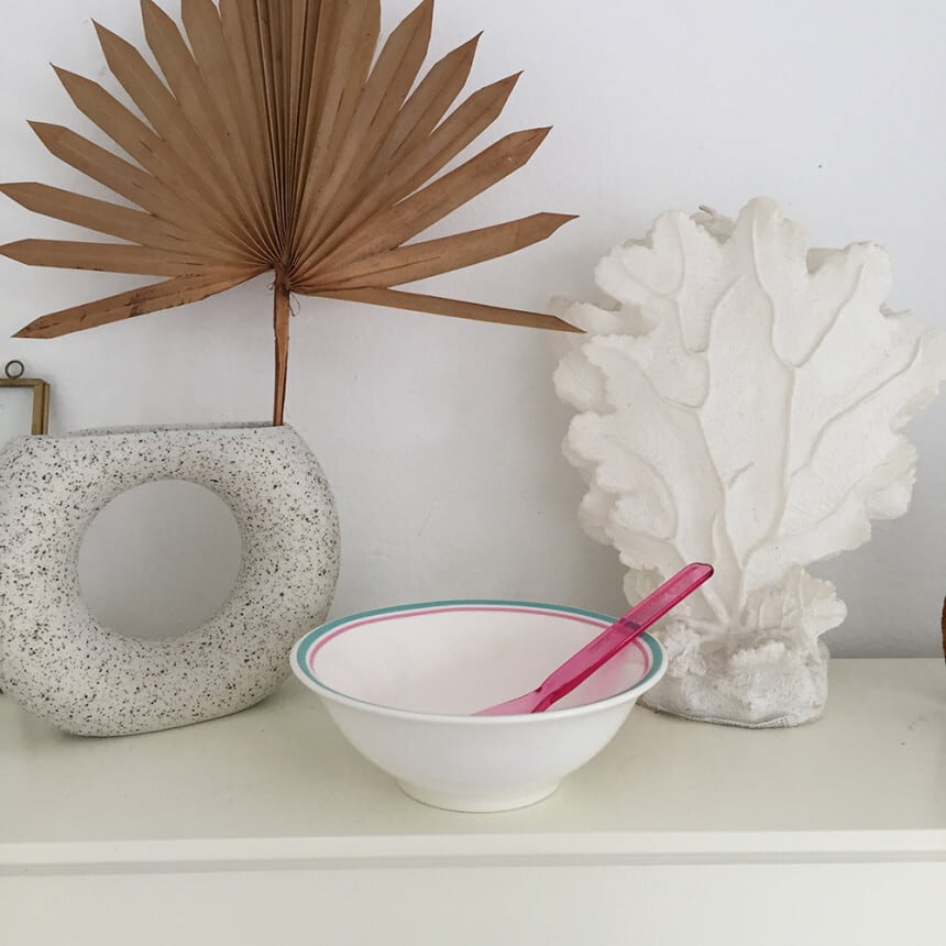 retro line bowl + spoon SET / レトロ シリアル ボウル 皿 スプーン