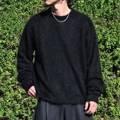 INTERIM /  KID MOHAIR ALPACA SHAGGY CREW SWEATER