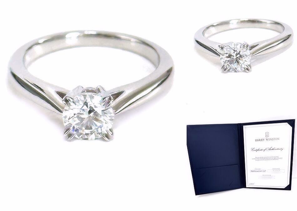 HARRY WINSTON ハリーウィンストン ギャラ付き ラウンド ソリティア