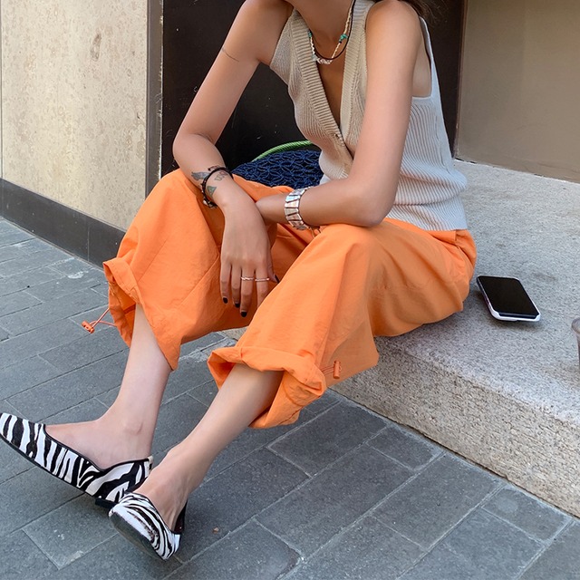 drawstring casual pants　10571