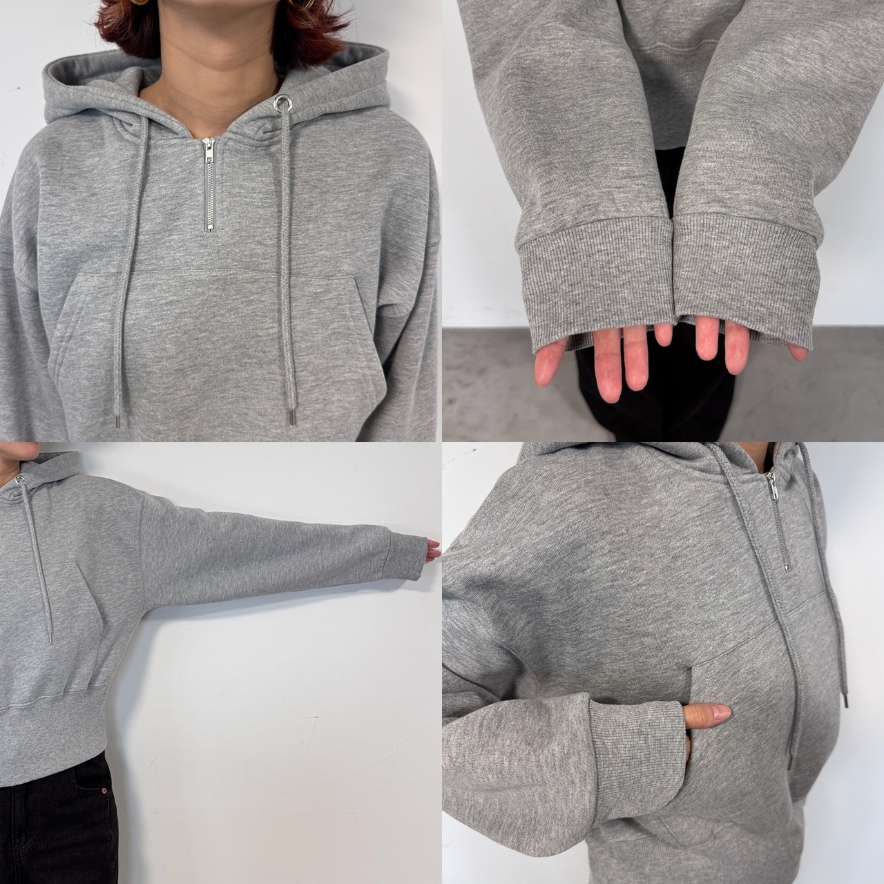 ミニzipショートPK/グレー