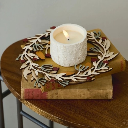 雰囲気抜群 LEDライト キャンドル 切り株