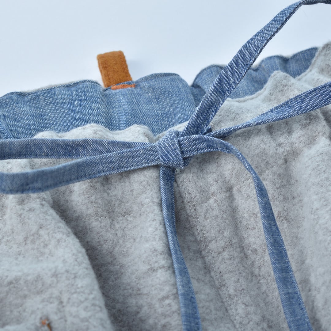 快晴堂 カイセイドウ Girl'sリングウール・斜めポケットワイドパンツ・アッシュグレイ