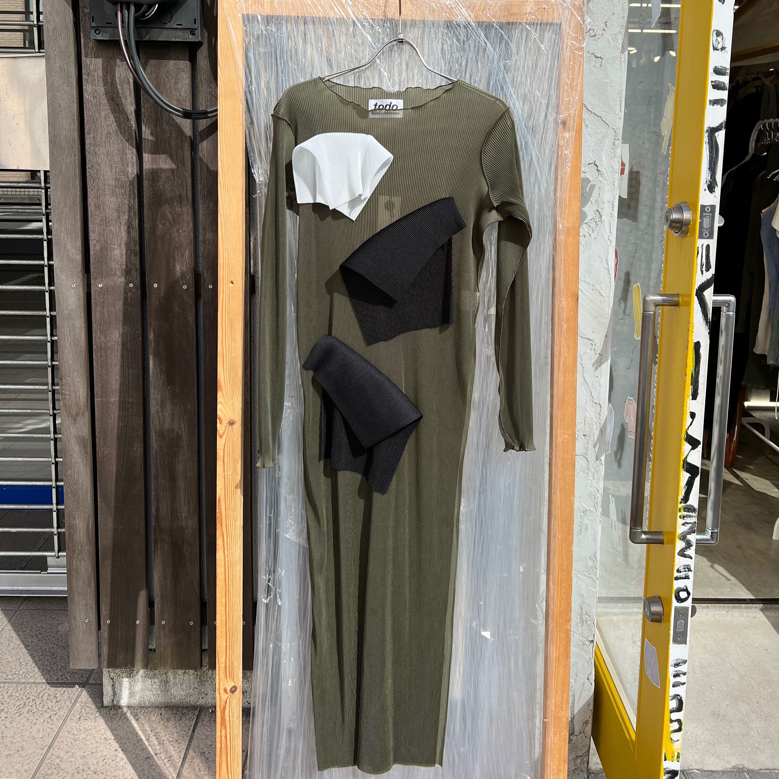 kotohayokozawa LONG SLEEVE DRESS (BLACK) TD22S-PD05 | IAAAM ONLINE