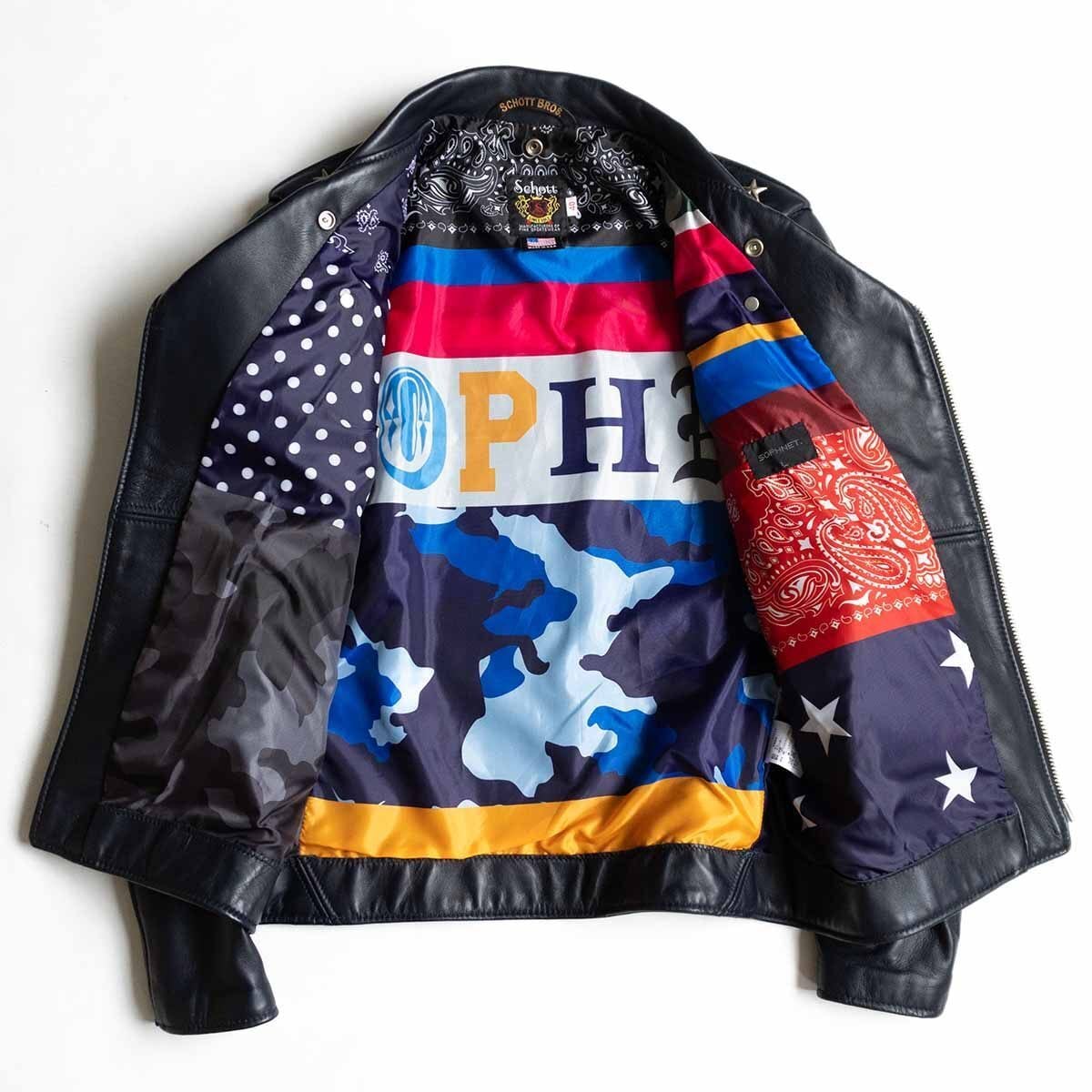 SOPHNET. x Schott コラボレザースタジャン SOPHNET. x Schott コラボレザースタジャン