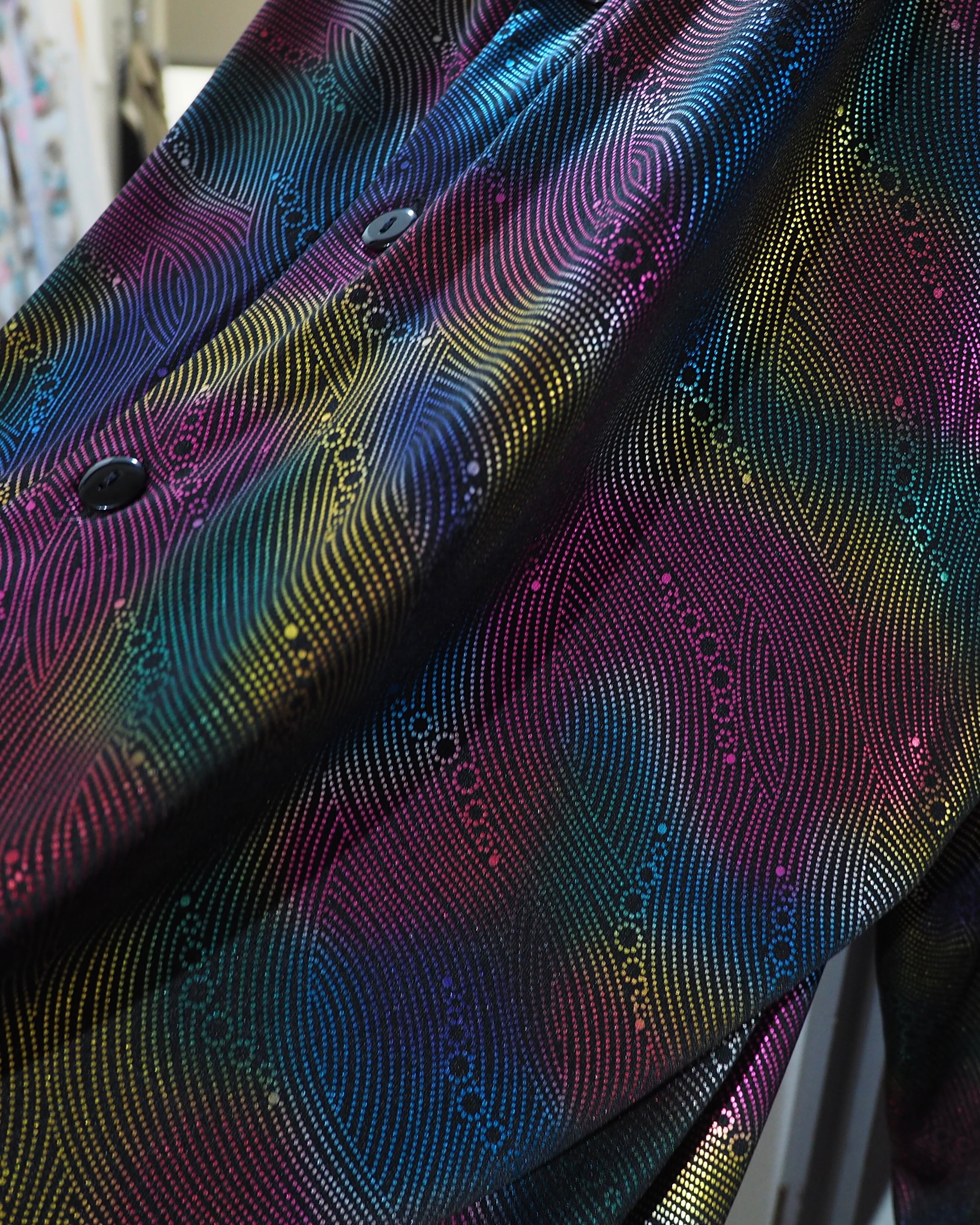 Bewitching Beautiful Purple Aurora pattern vintage Drape loose shirt