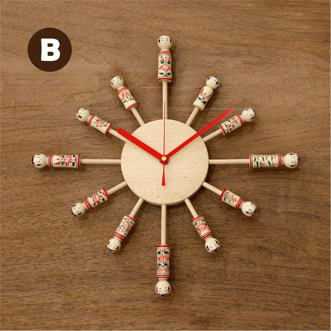 早坂利成 工人 × 木の香 】こけし時計 | GINZA HAKKO 木の香