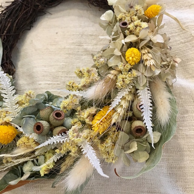 アジサイとグレビレアのハーフリース  a