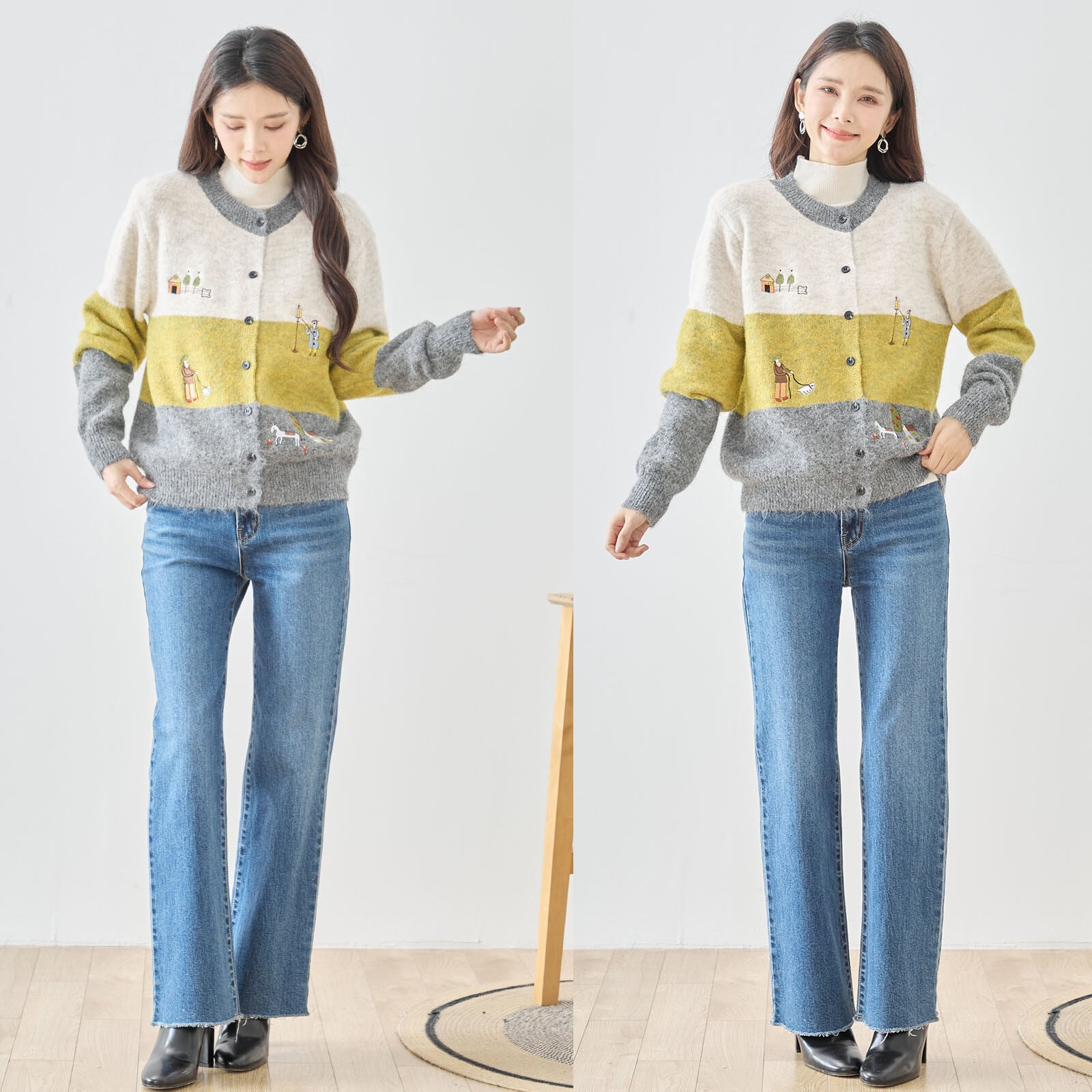 【M〜L】絵本風カーディガン(N25-372)