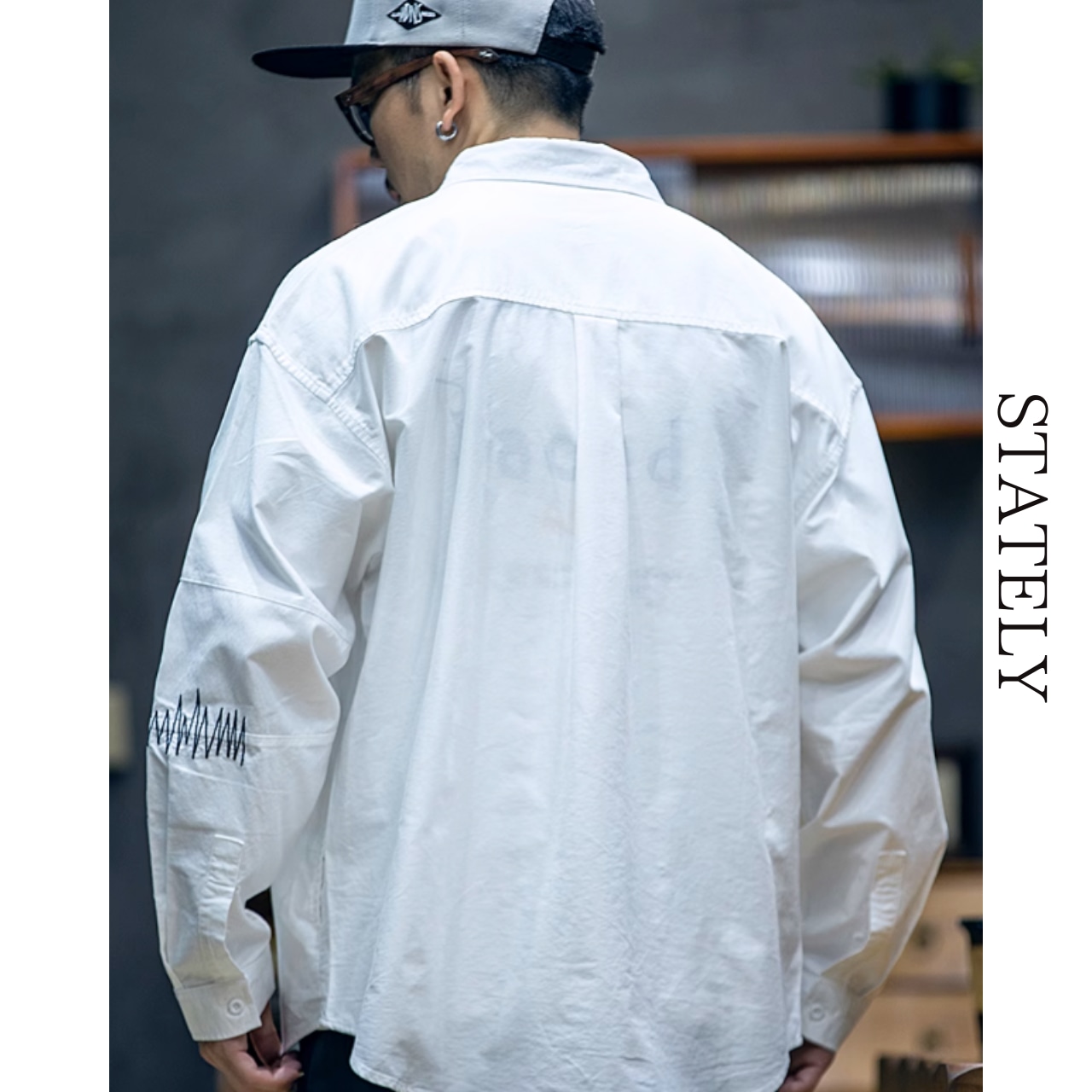 ジグザグステッチ ワンポイントシャツ/3color_T119・画像8