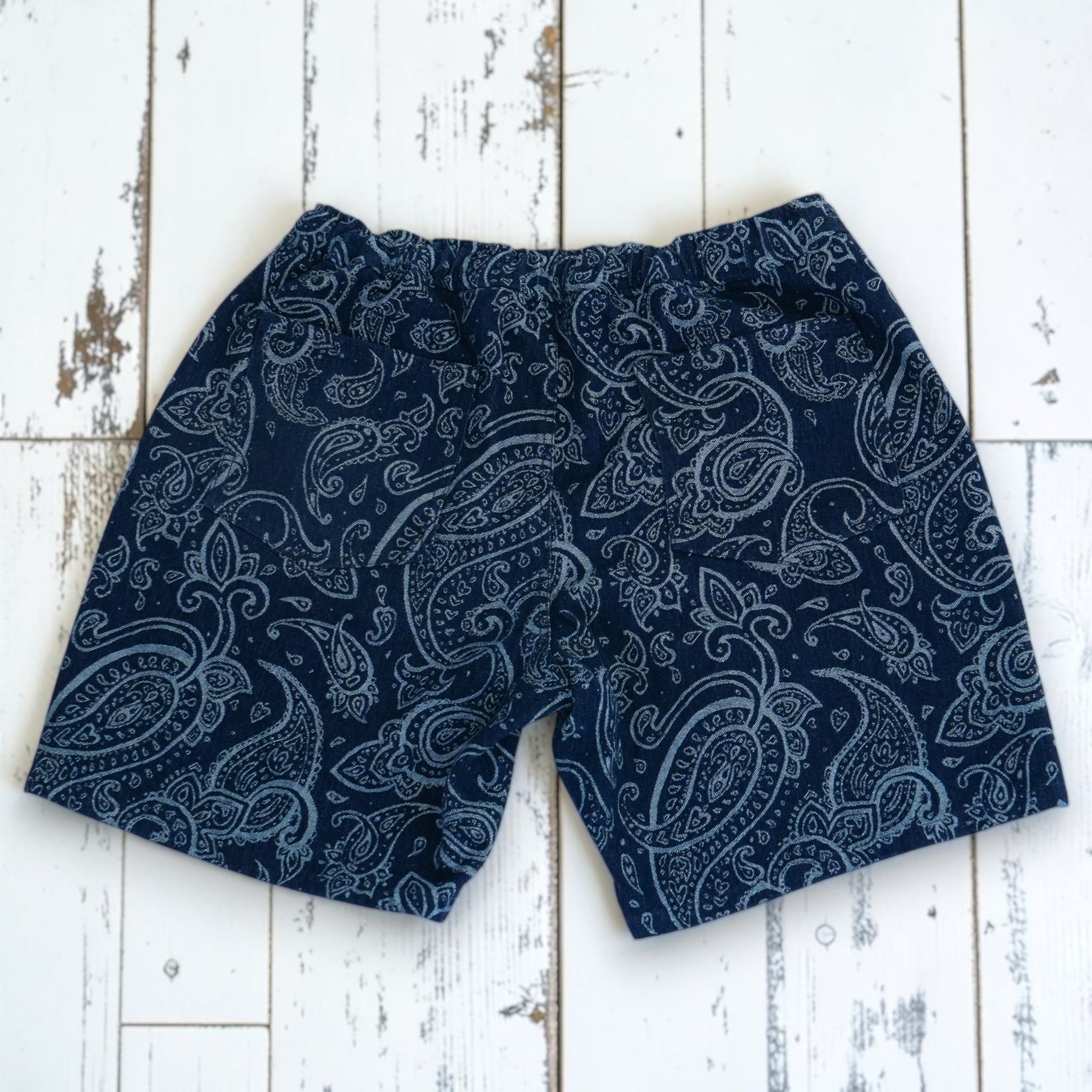 Denim Paisley Jacquard Shorts / デニムペイズリージャガードショーツ