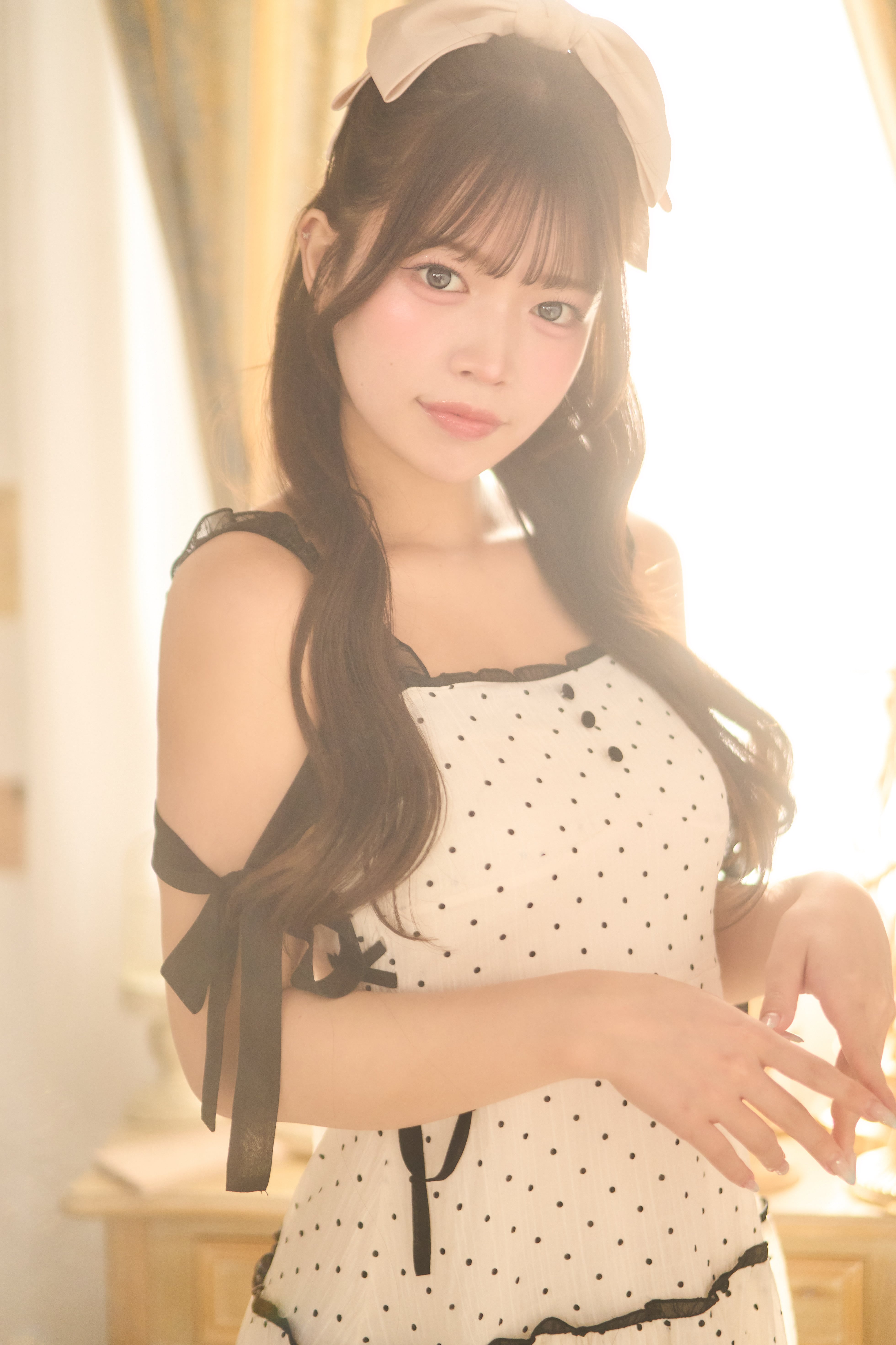 milky ribbon tiered op