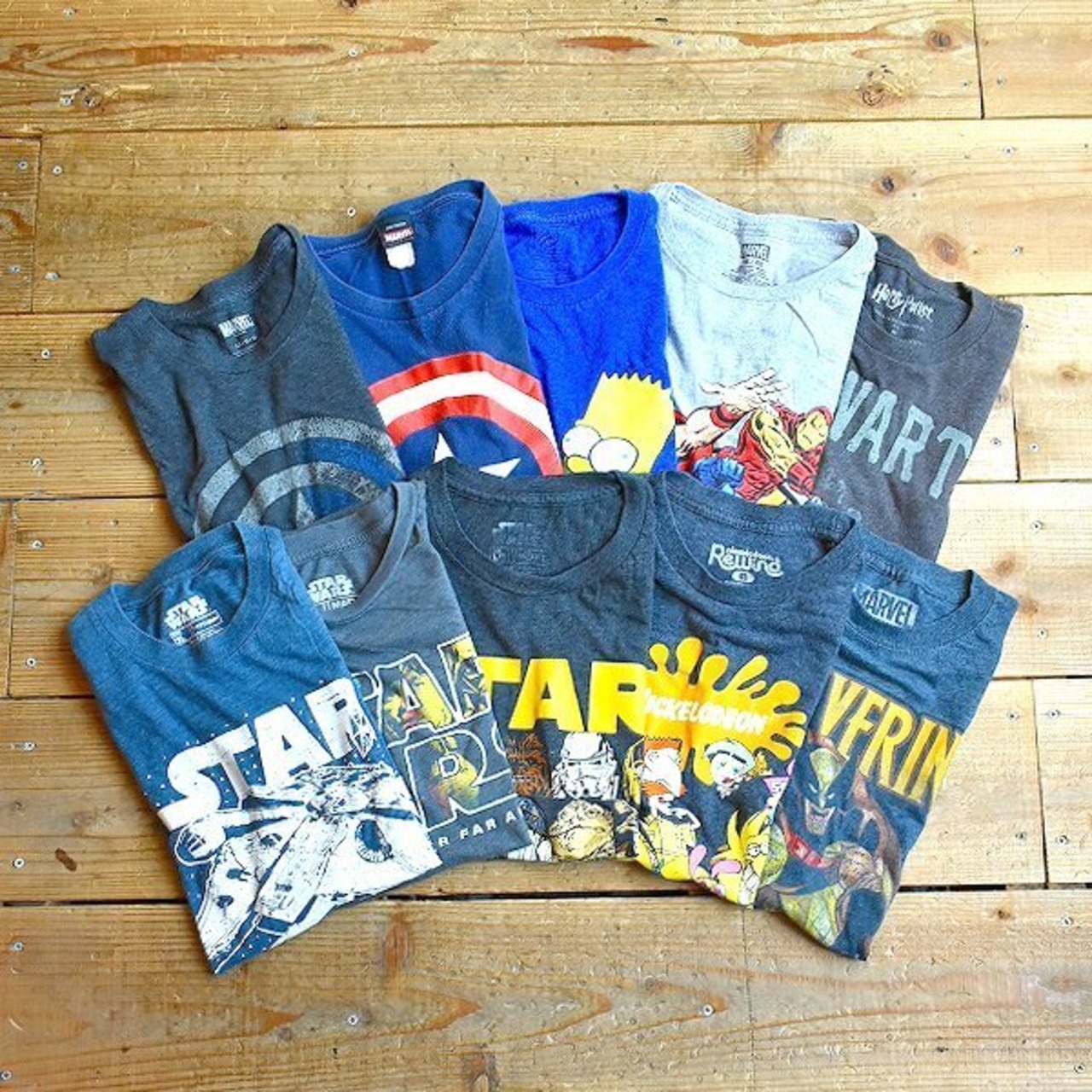1点物◇スターウォーズ墨黒プリントTシャツ古着メンズLレディースOK
