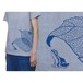 萬屋蛙商店　Tシャツ「葉脈蛙」葉柄ライトグレー　GSサイズ