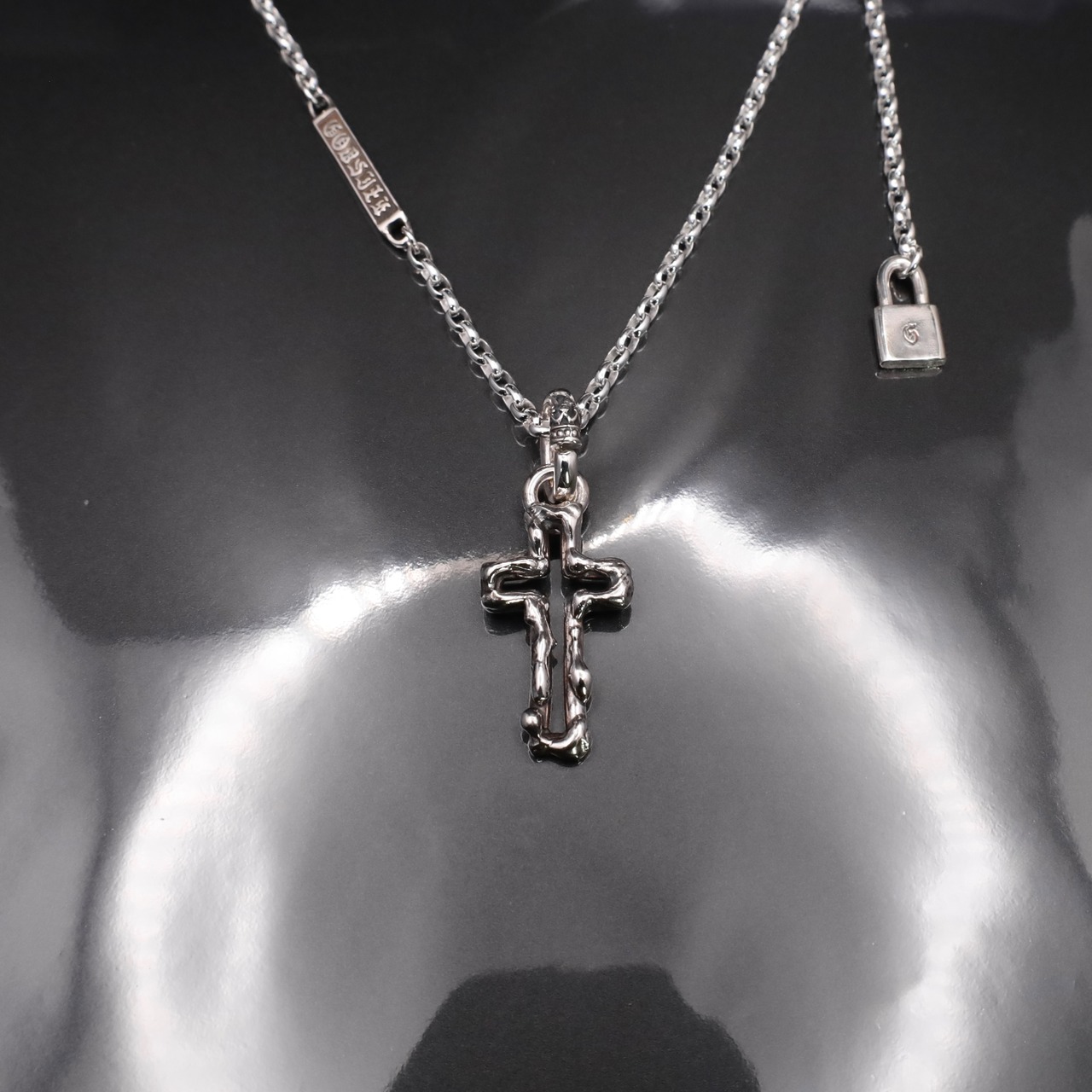 OPEN CROSS #1 with GODSIZE® I.D. TAG NECKLACE / オープンクロス#1ゴッドサイズ® I.D.タグネックレス