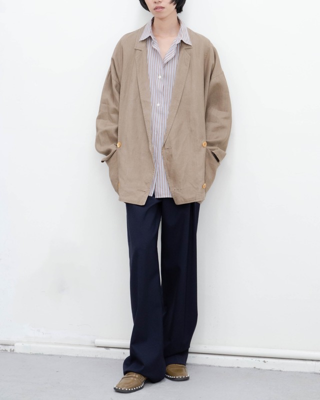 1980s MARELLA - wide silhouette linen jacket