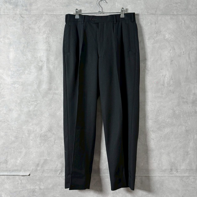 #6466 logo embroidered design wide slacks pants