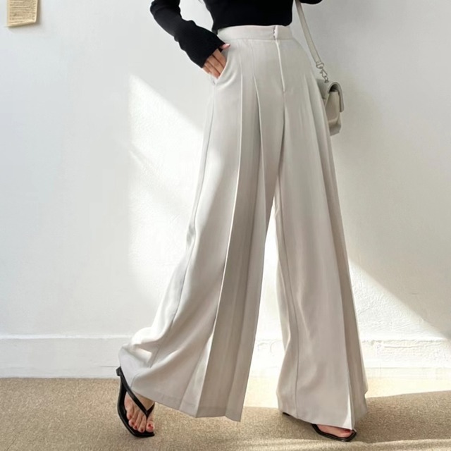 プリーツフレアパンツ 11091