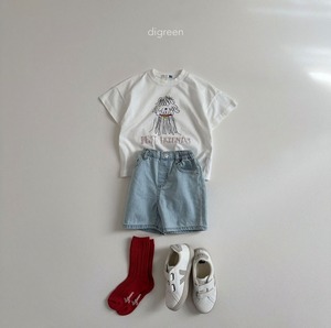 【Digreen ディグリーン】BEST FRIEND Tシャツ 85~120cm ホワイト 240516