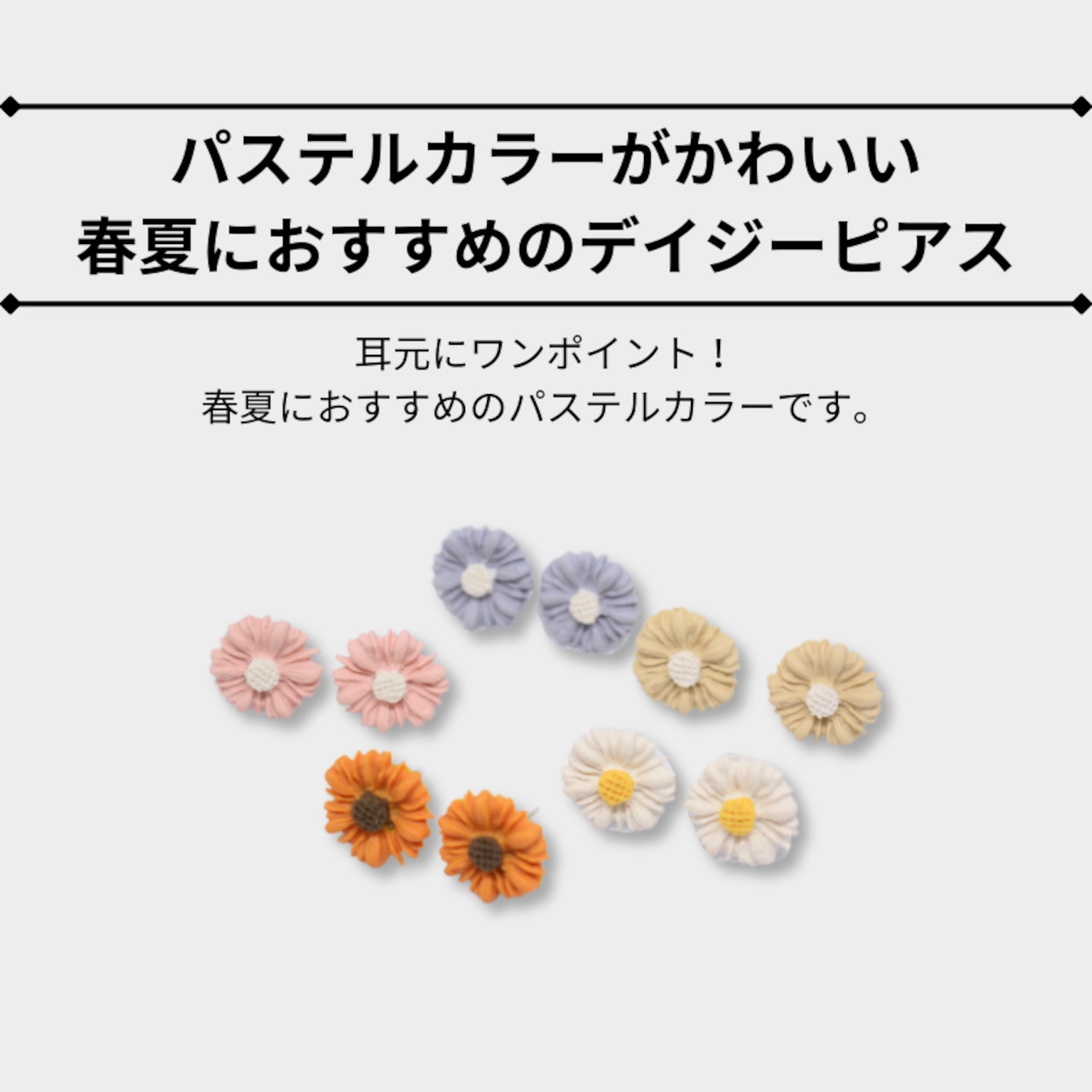 デイジー【ホワイト/オレンジ/ピンク/ブラウン/パープル】