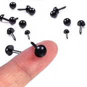 さし目 ぬいぐるみ 目 5 mm 約400個入り 黒 差し目 動物 人形眼 アイ 人形目 テディベア目玉 パーツ 黒目 ドールアイ 丸型 クラフト 手芸パーツ 手作りめ DIY材料 ドールメイキング 用 アクセサリー プラスチック 円形 小さい 可愛い ブラック