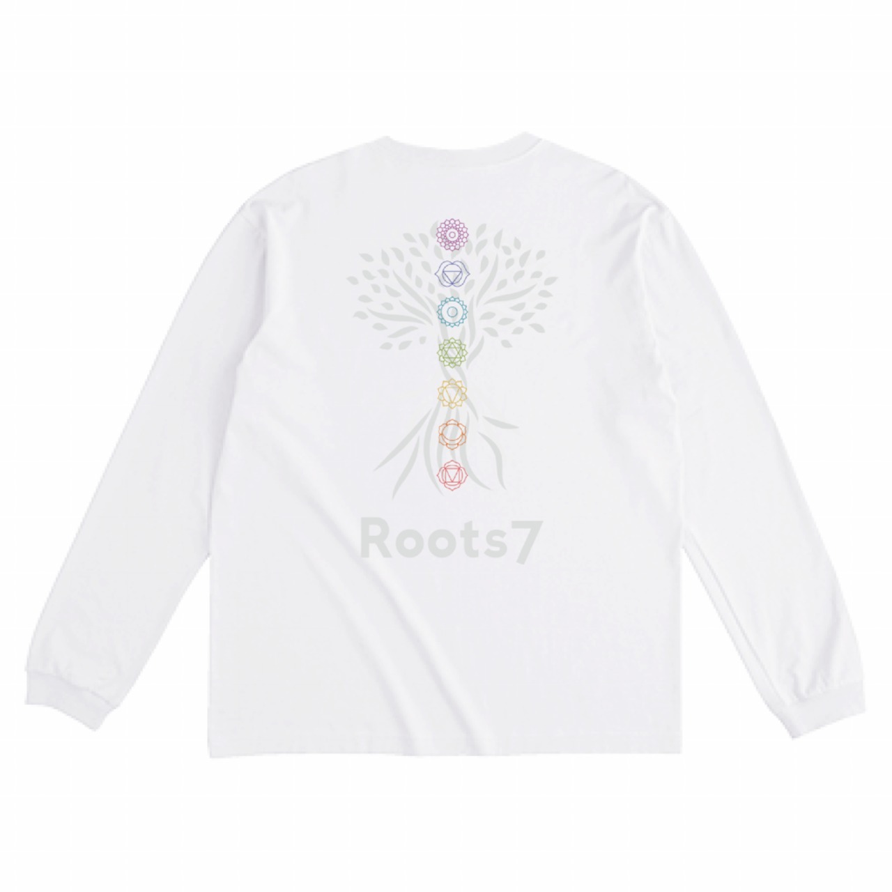 Roots7 Yoga ロングTシャツ（白）ver1