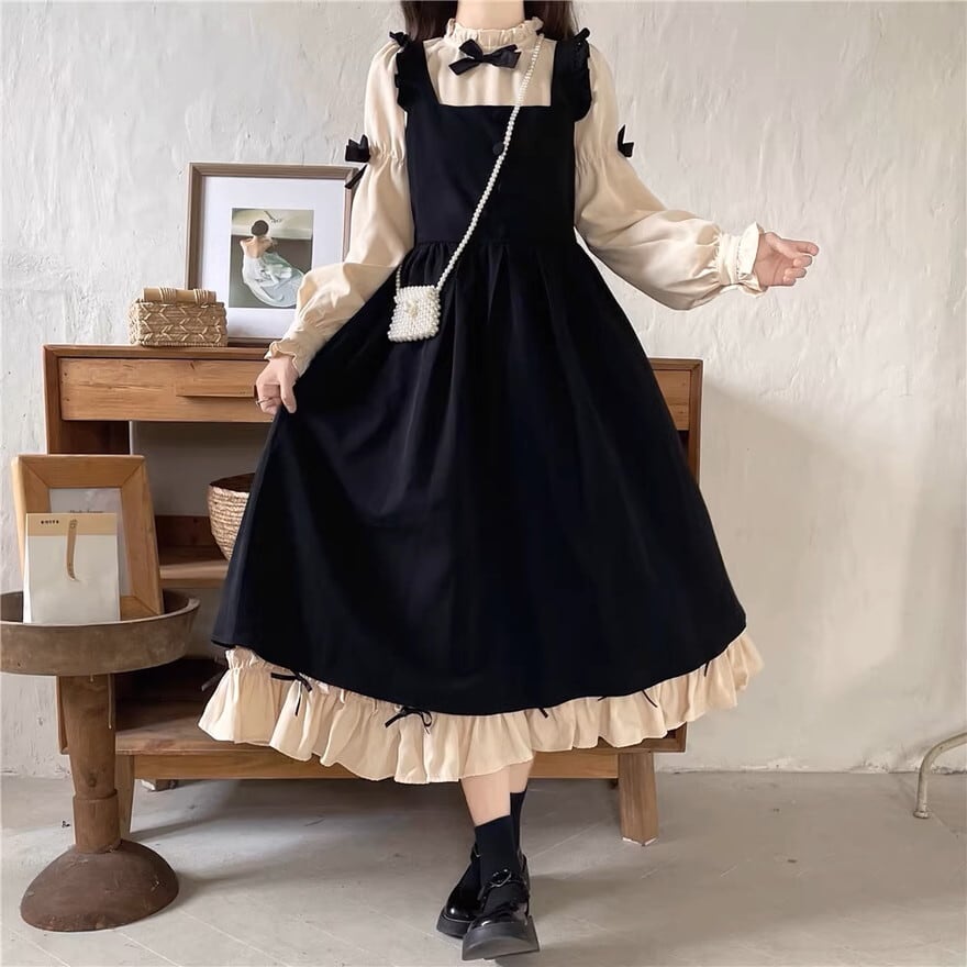 セミロリ ソフトロリータ セットアップ ワンピース ジャンパースカート