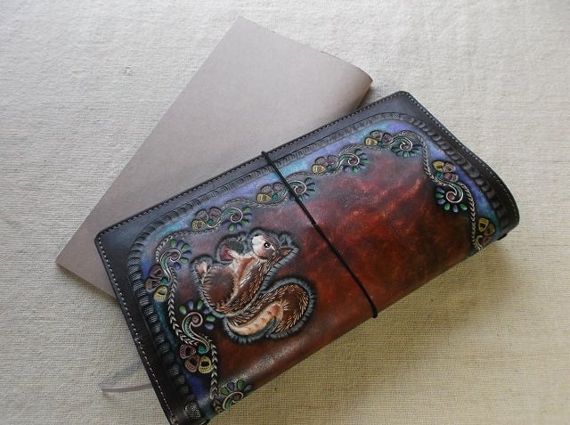 ほぼ日手帳weeks対応 レザー手帳カバー 拭き染め＆刻印 | 8peaks