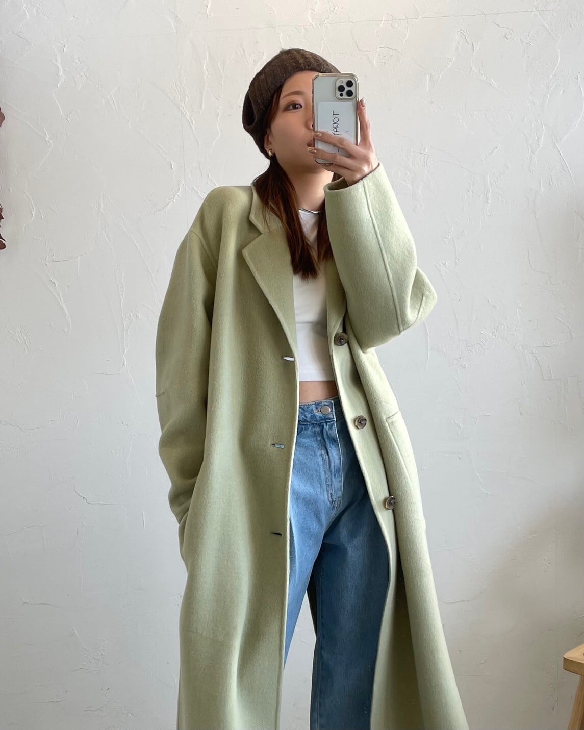 TODAYFUL over check 振りかぶっ coat 36 