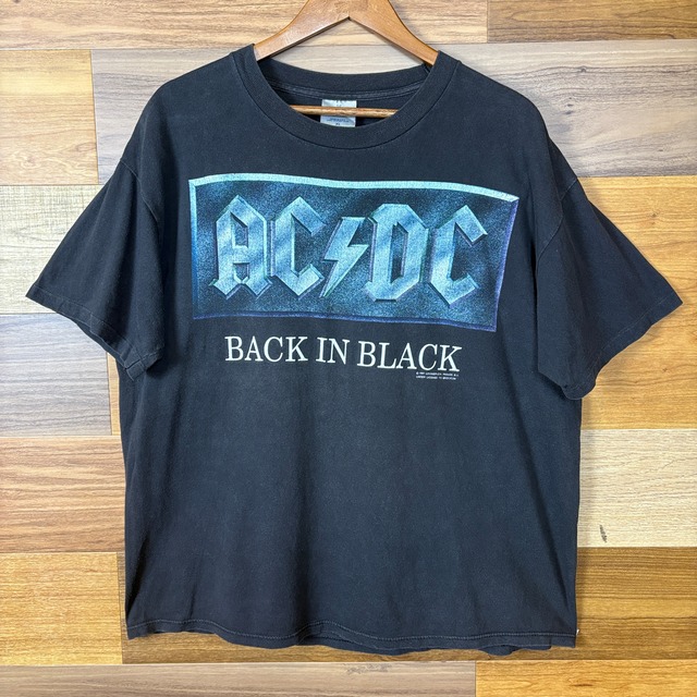 USA製 90s AC/DC BACK IN BLACK バンドT ロックT T-sh Tシャツ サイズ 