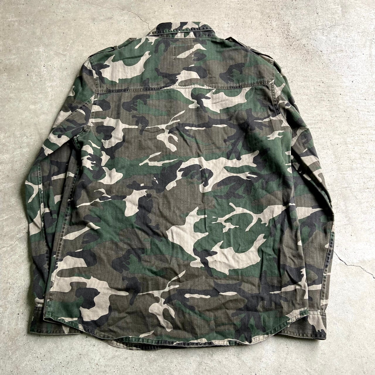 old Stussy サーマル 迷彩 ロンT 00s 90s カモフラ 総柄