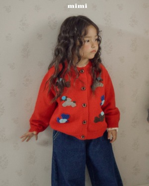 red L［即納］dog cardigan 26autumn/ bymimi