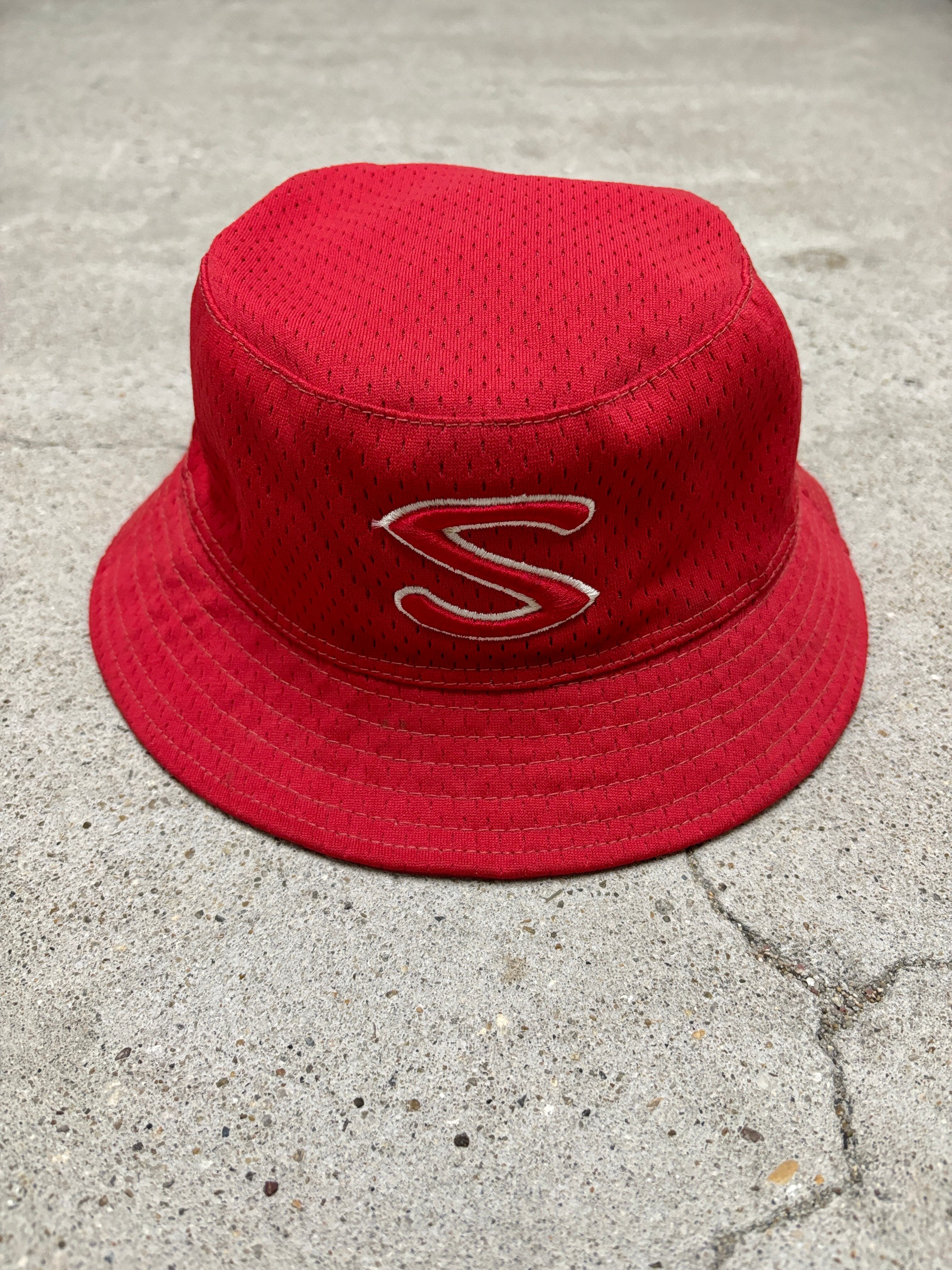 00s STUSSY/S Logo Bucket Hat/L/XL/Sロゴ/バケットハット