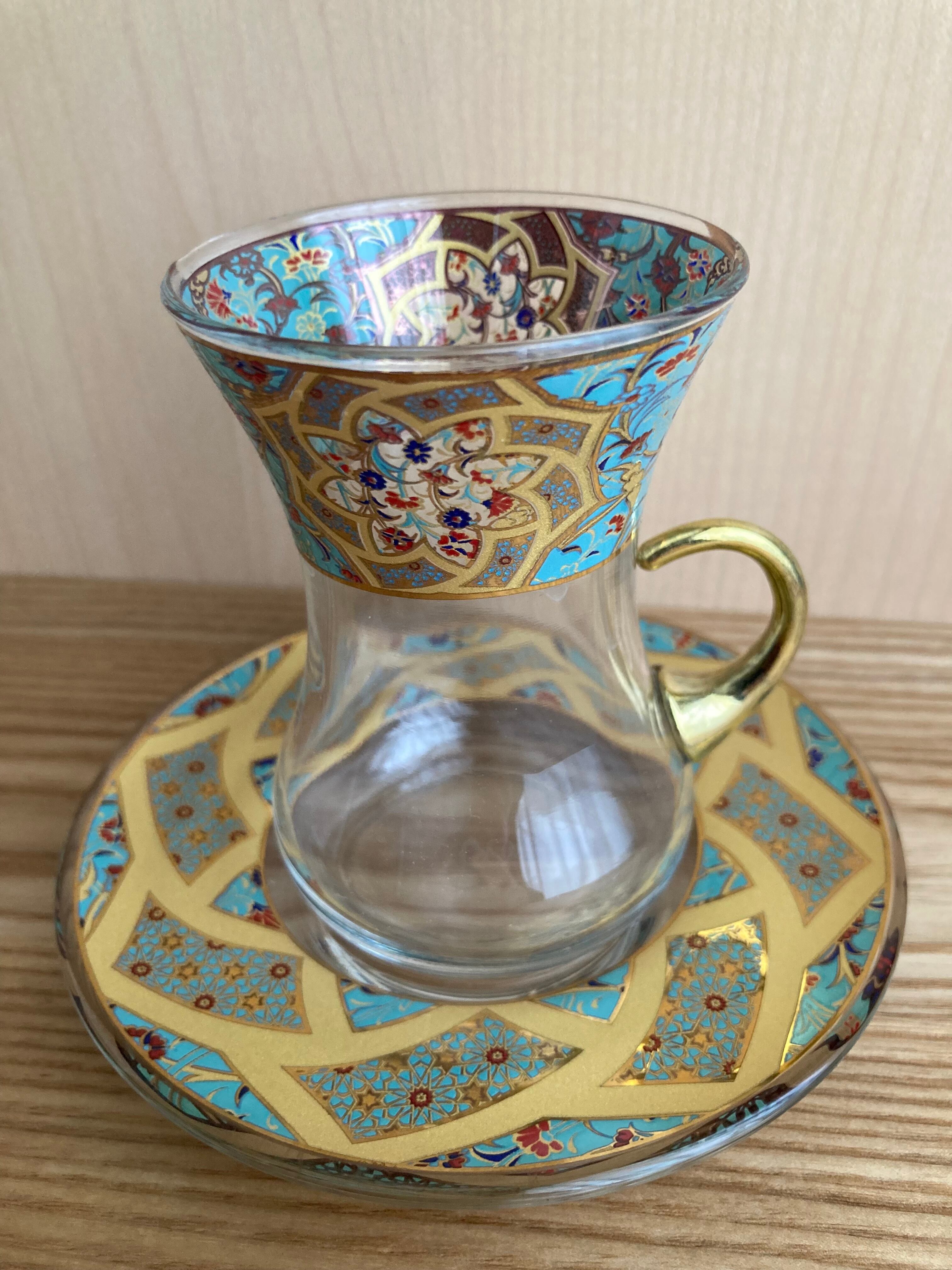 トルコ チャイグラス＆ソーサー 新品6客セット | green label