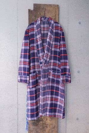 vintage/asayake check gown.