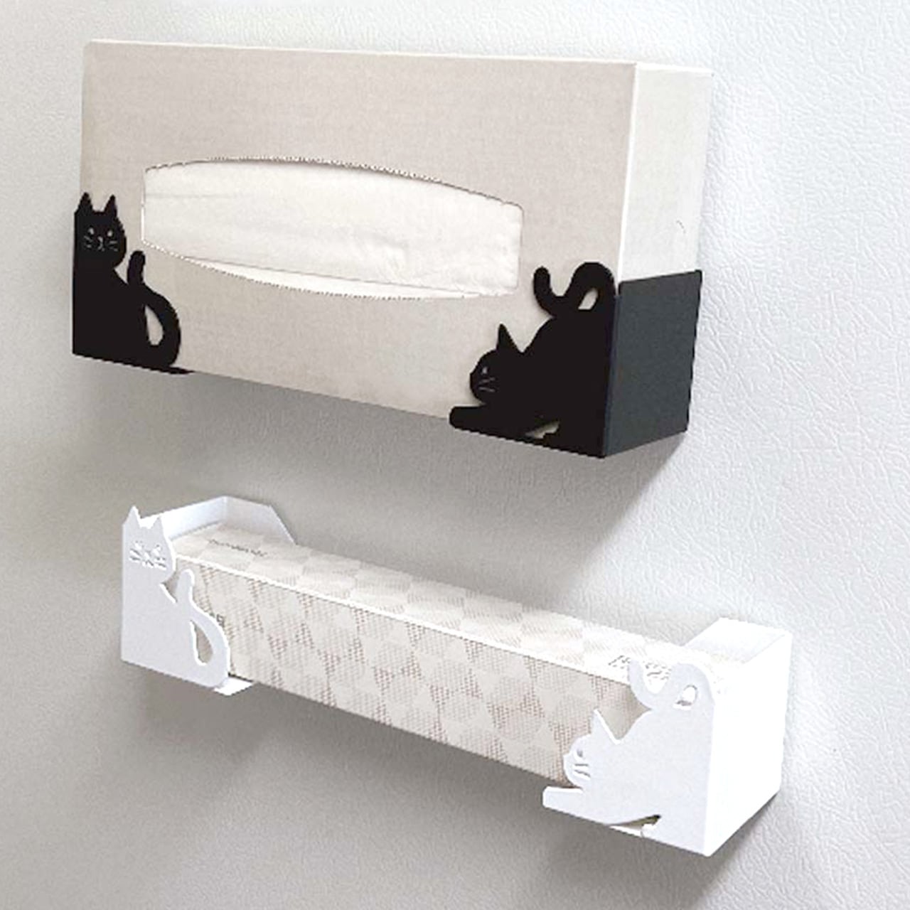 猫 ラップホルダー ティッシュ ボックス ホルダー ねこ キッチン雑貨 台所用品