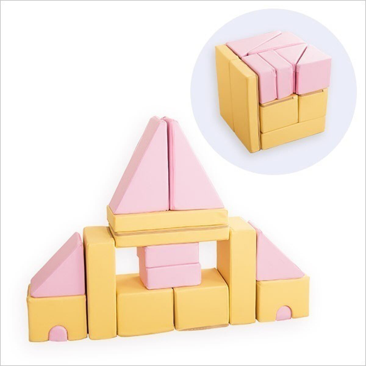 積み木クッションBLOCCHI−ブロッチ− 16個セットおもちゃ 積み木 知育 クッション キッズ用