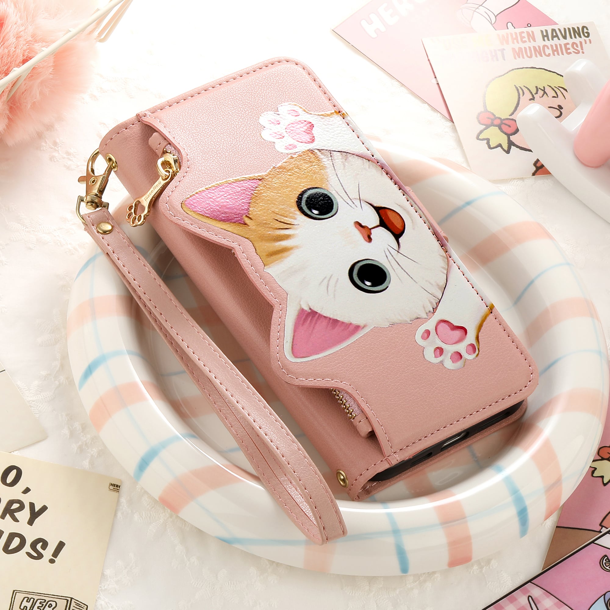 猫まみれ】2WAY 手帳型 iPhone 17 16 15 14 13 ケース 小銭入れ 財布付