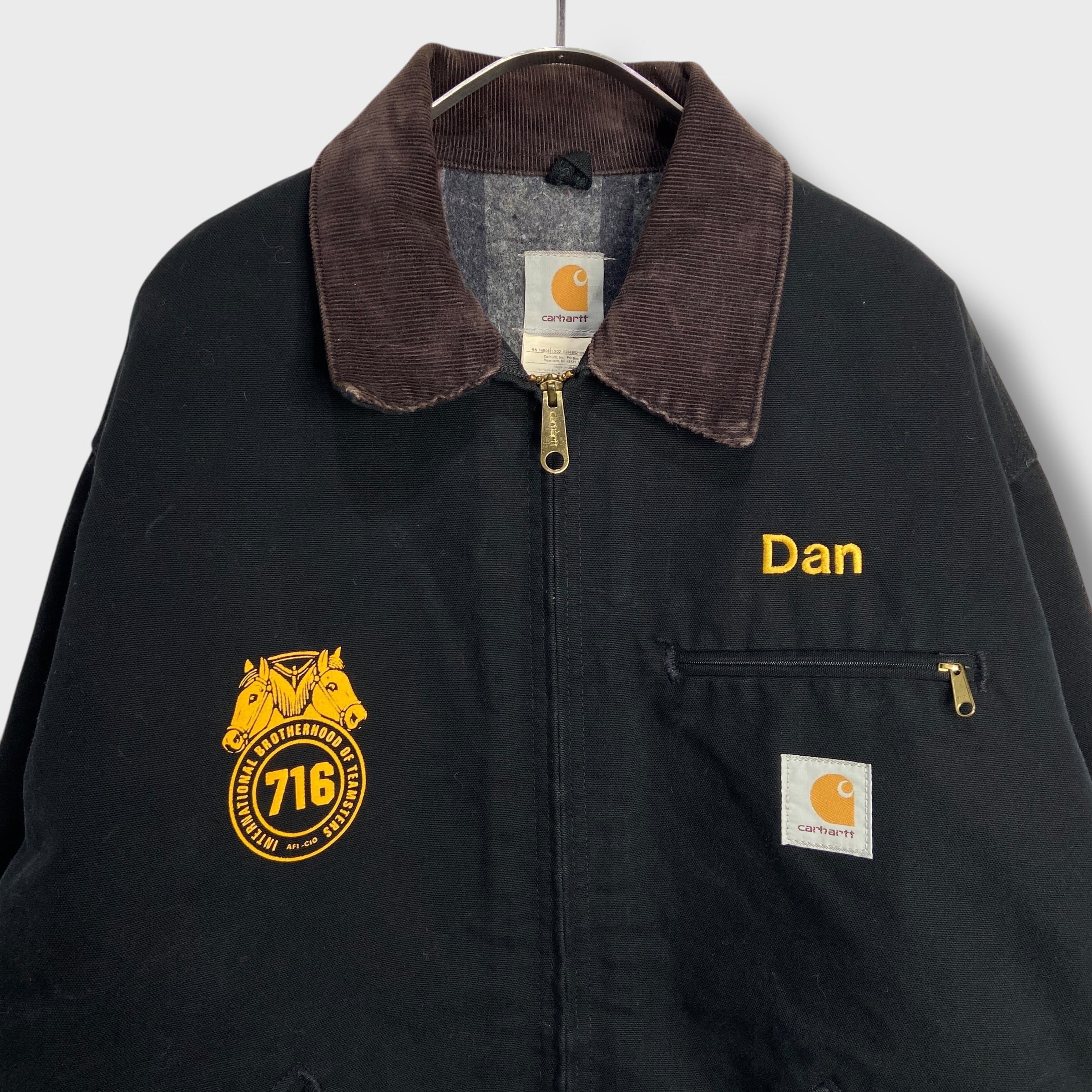carhartt USA製 デトロイトジャケット ダックジャケット 黒 XXL | 古着