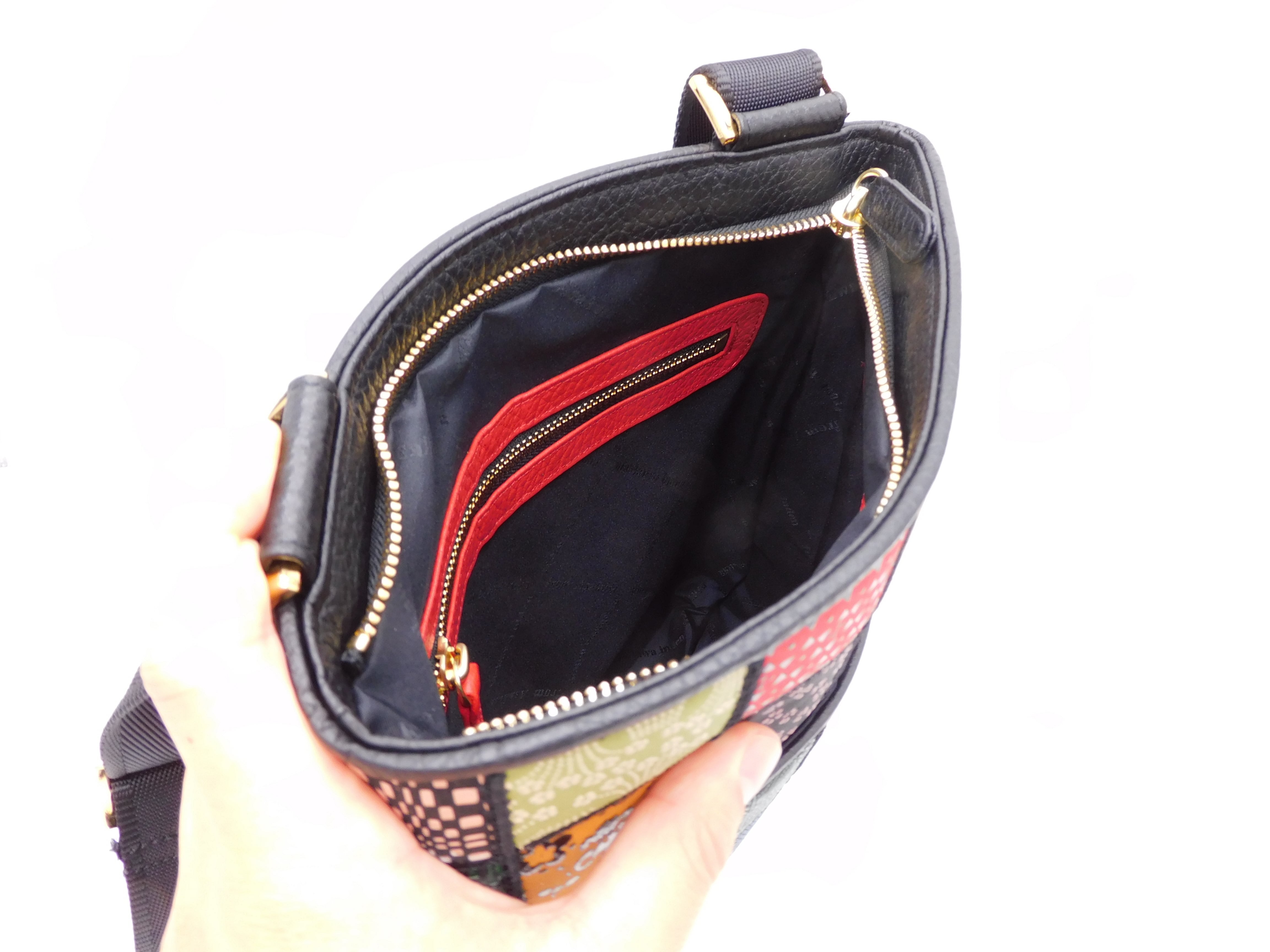 美品◎前川印伝 2way 斜めがけ ショルダーバッグ ハンドバッグ パッチワーク パッチワーク印傳 シングルショルダー マルチカラー | 浅草 前川印傳