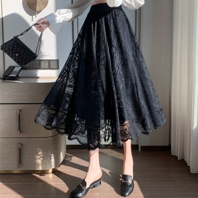 レーススカート ロング 刺繍レース スカート 総レース フレアスカート 韓国 ファッション 春 レディース ロングスカート フレアロングスカート 大人かわいい 上品 ゴージャス 白 黒 レース 総柄 スカート お呼ばれ お出かけ 韓国 スカート Vestito レーススカート ロング 刺繍レース スカート 総レース フレアスカート 韓国 ファッション 春 レディース ロングスカート フレアロングスカート 大人かわいい 上品 ゴージャス 白 黒 レース 総柄 スカート お呼ばれ お出かけ 韓国 スカート Vestito